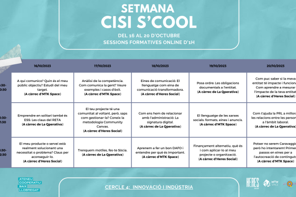 S’ACOSTA LA CISI S’COOL!  Sessions formatives online per a desenvolupament de projectes